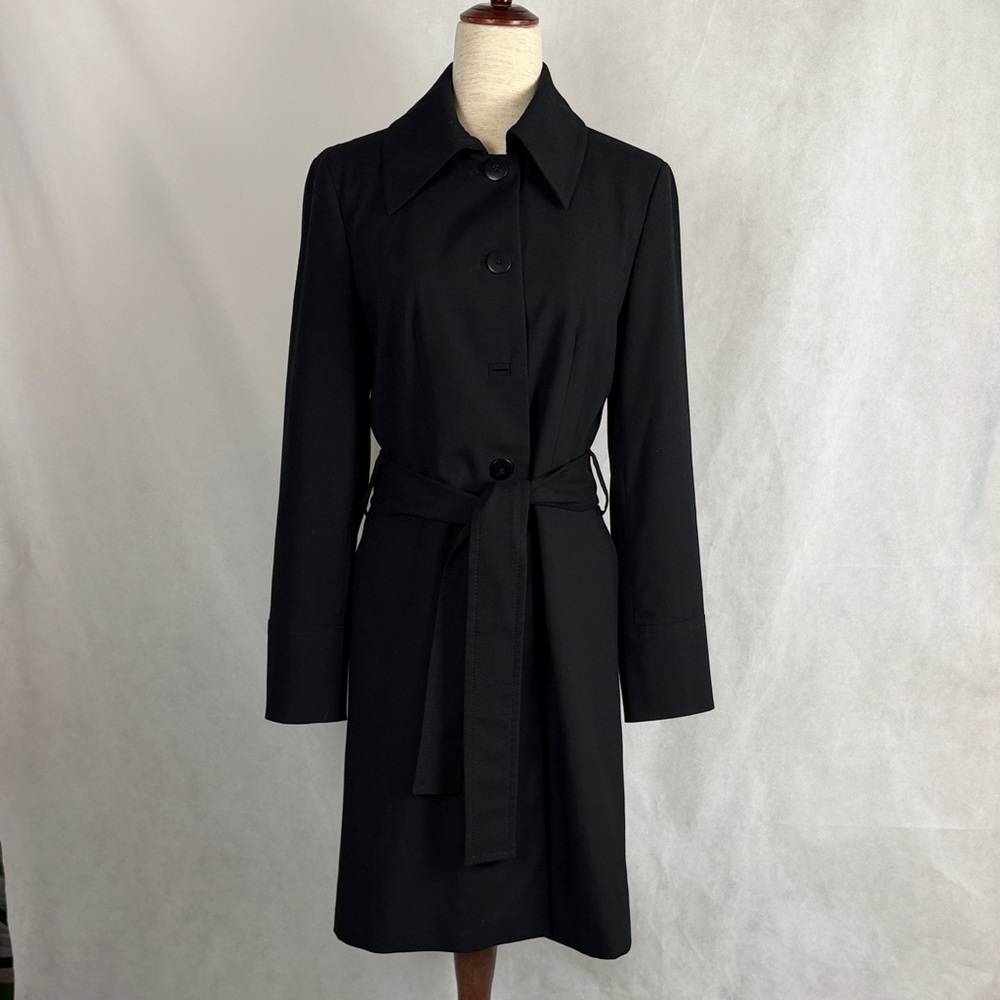 EUC Zara Elegant Black Long Sleeve Coat - Size M